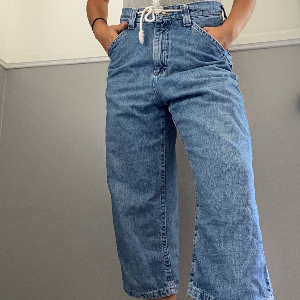 Capri styled denim jeans